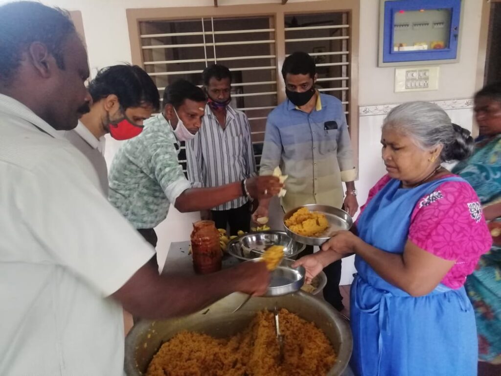 Serving Food to the Needy